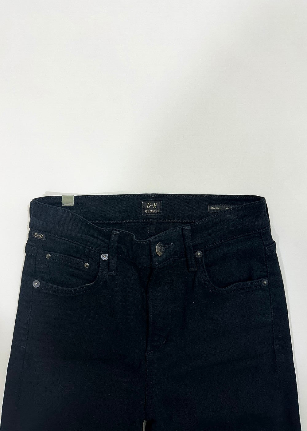 'Rocket' High Rise Skinny Black Jeans / Size 26