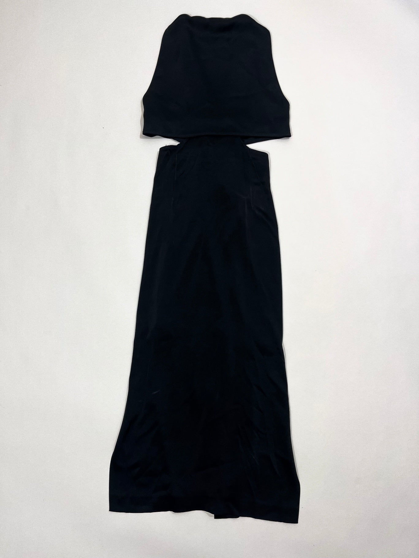 Black Satin 'Regina' Dress / Size S