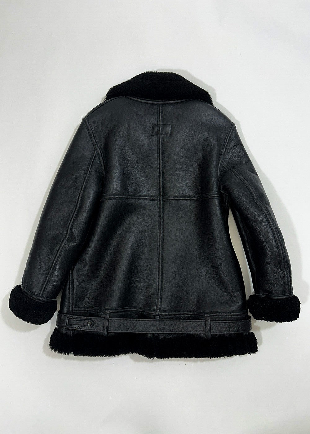 Long Sheepskin B-3 Leather Jacket / Size S