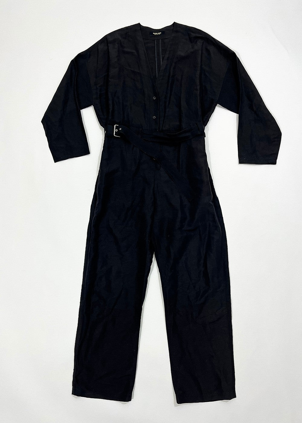 Relaxed Linen Belted Jumpsuit / Size 8