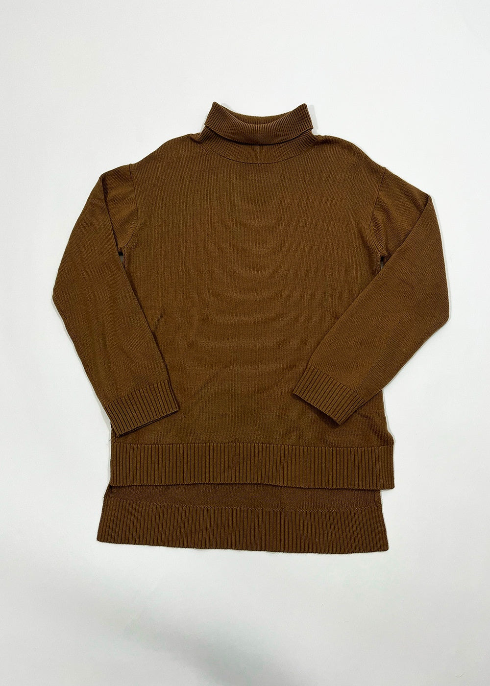 'Alviana' Turtleneck Long Wool Sweater / Size S