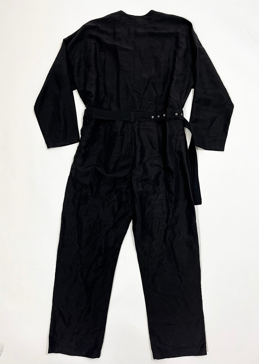 Relaxed Linen Belted Jumpsuit / Size 8