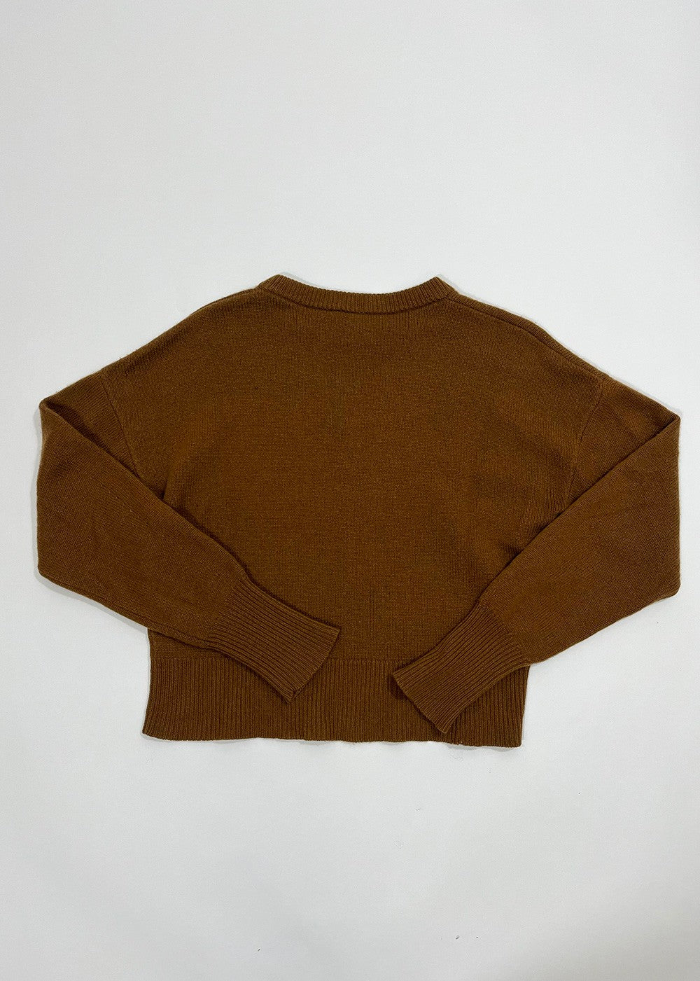 Drop Shoulder Crewneck Cashmere Sweater / Size S