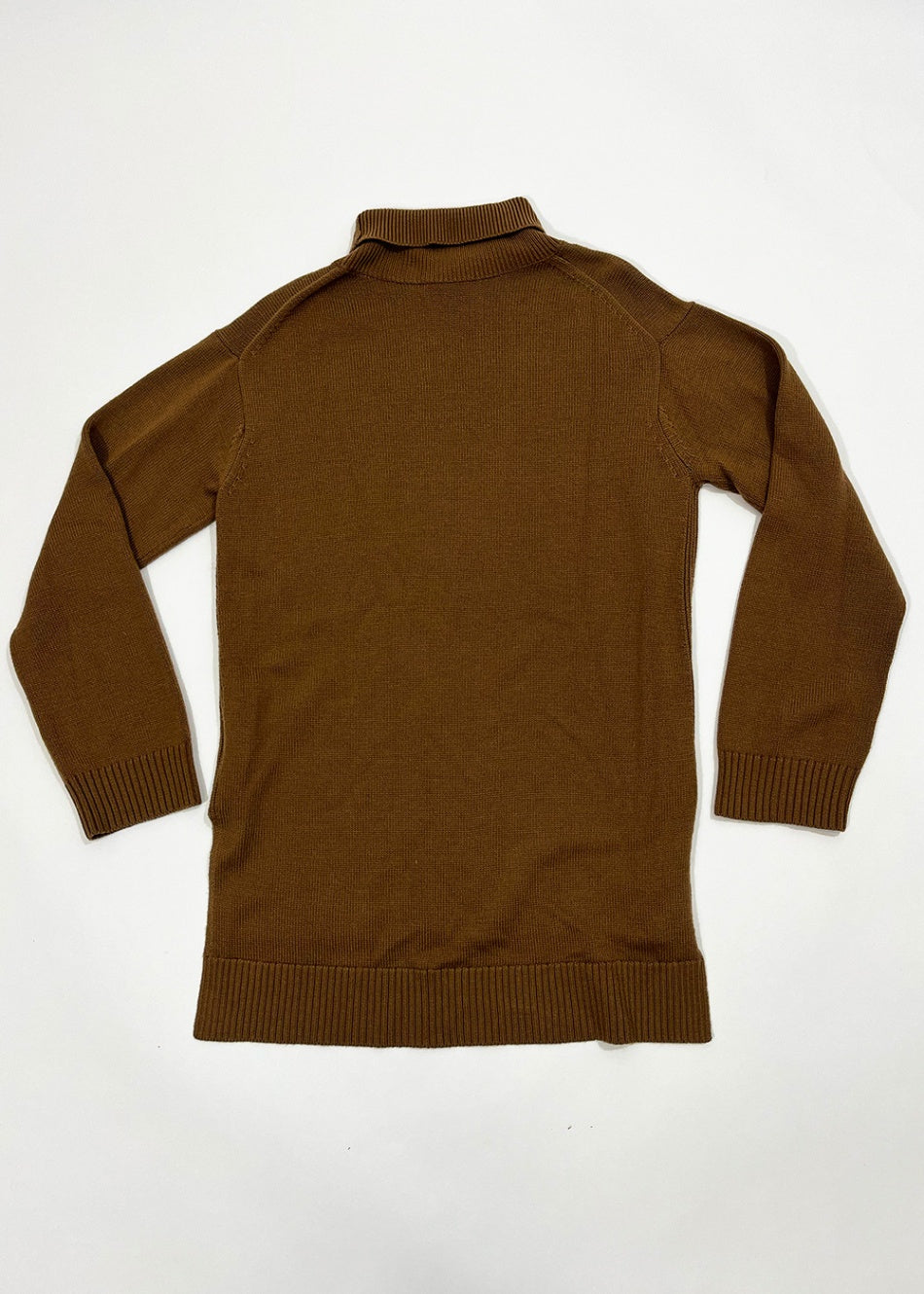 'Alviana' Turtleneck Long Wool Sweater / Size S