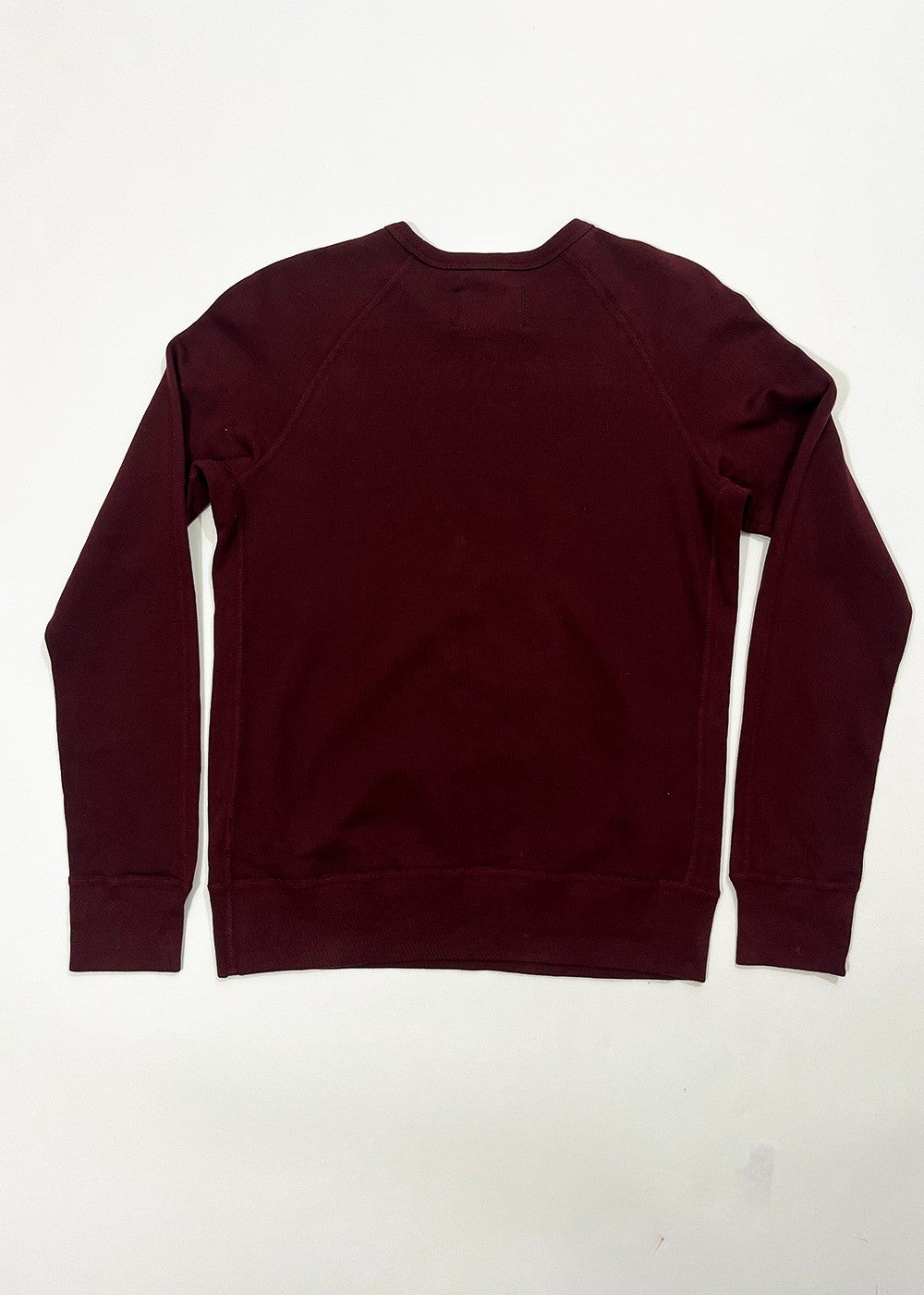 Lightweight Slim Crewneck Burgundy Sweatshirt / Size S