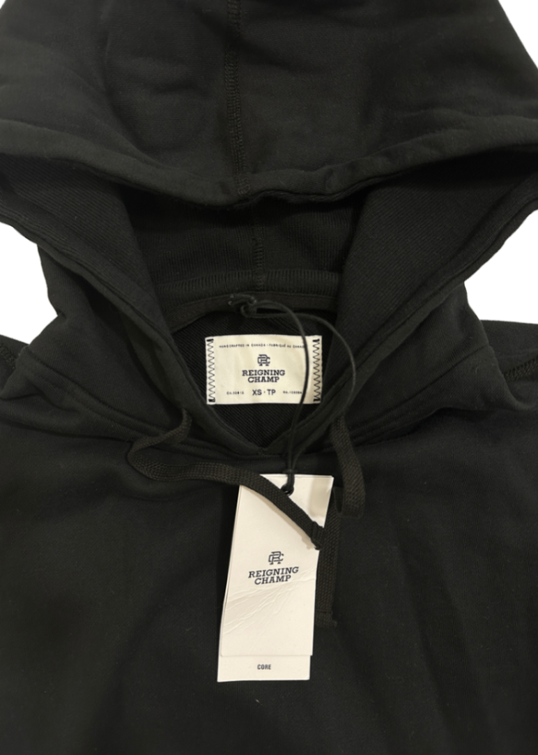 Midweight Terry Pullover Hoodie Black / Size XS