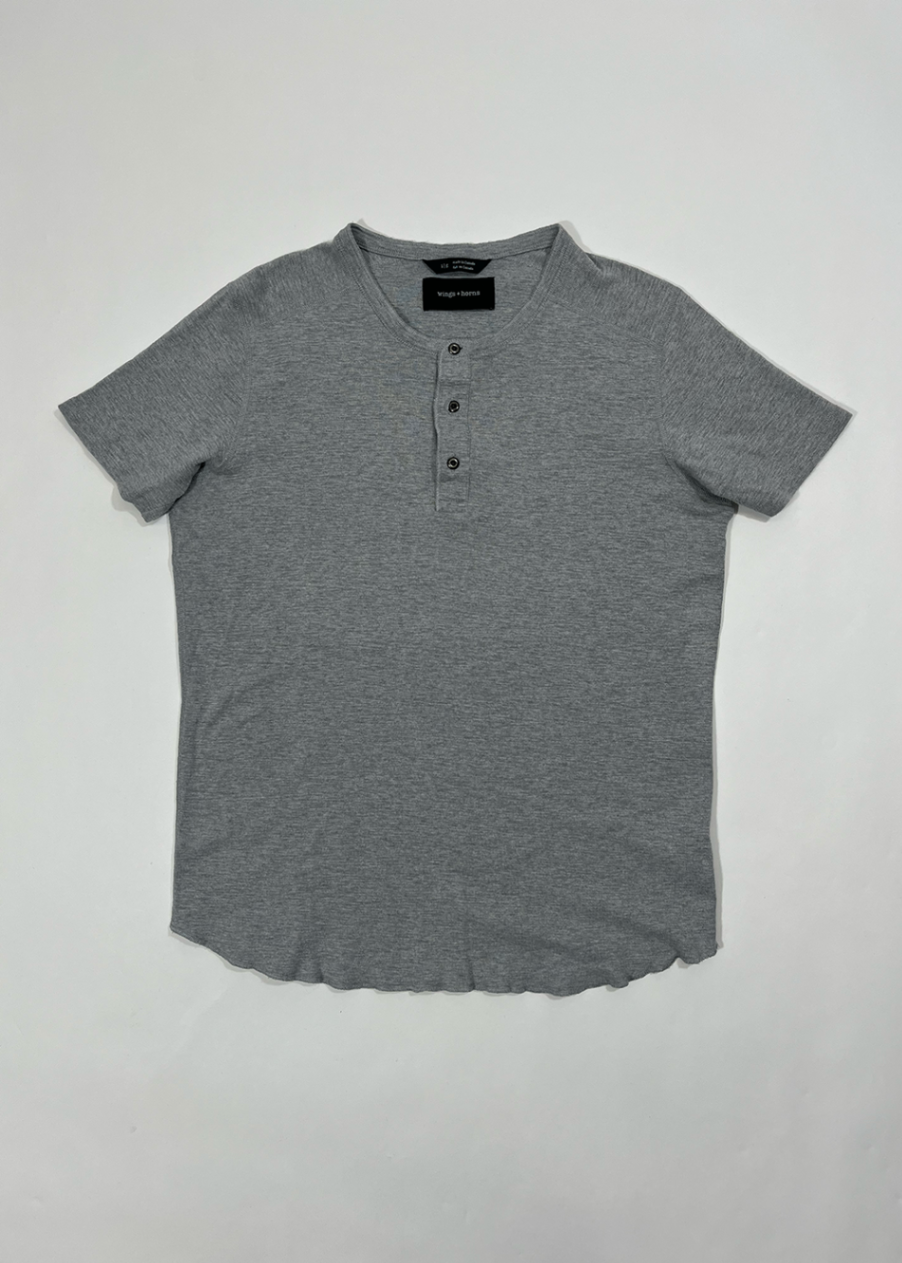 Slub Henley T-Shirt / Size L