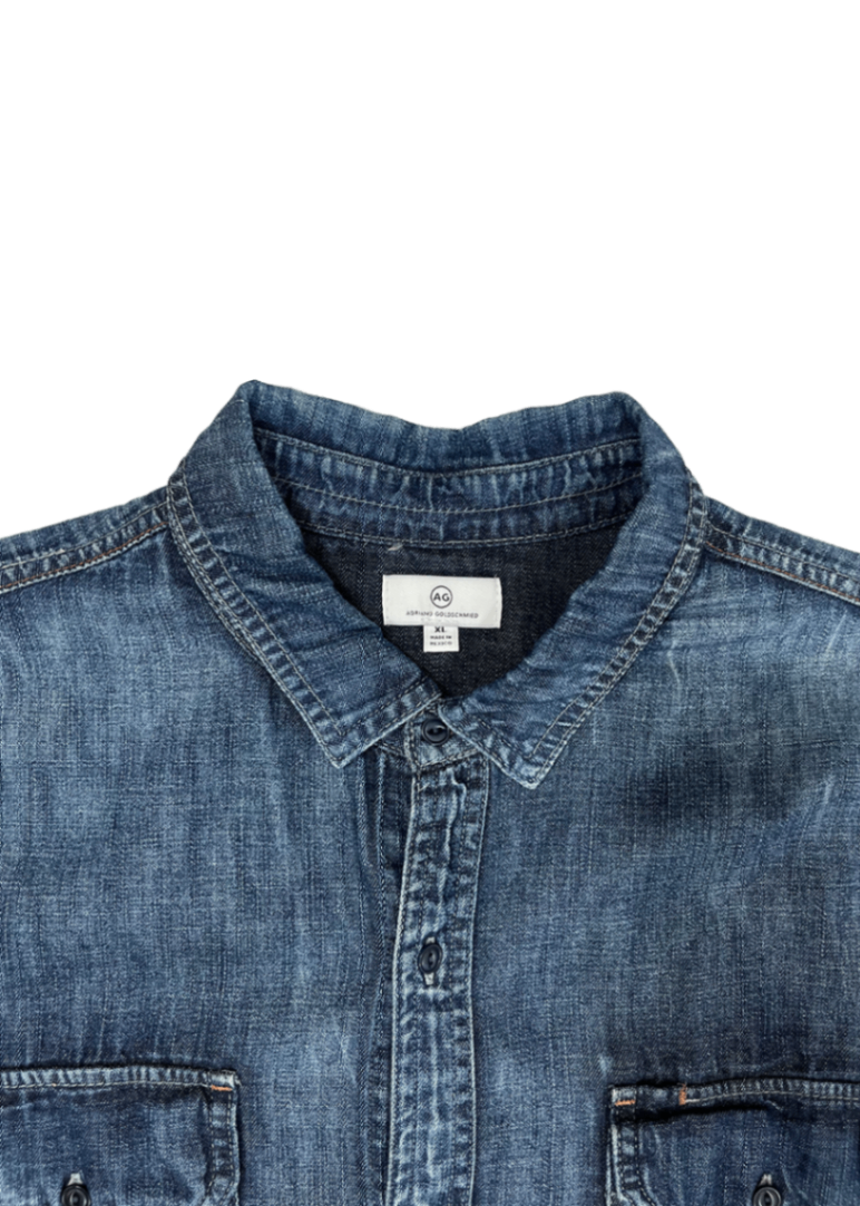 Washed Denim Shirt / Size XL