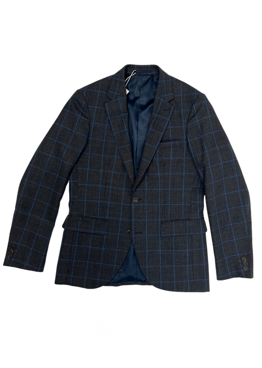 'George' Grey Check Blazer / Size 48