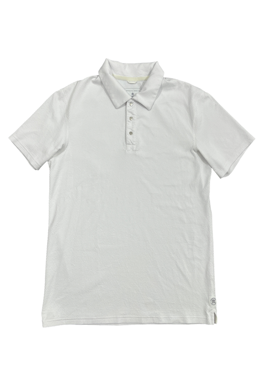 Solotex Mesh Tiebreak White Polo / Size M