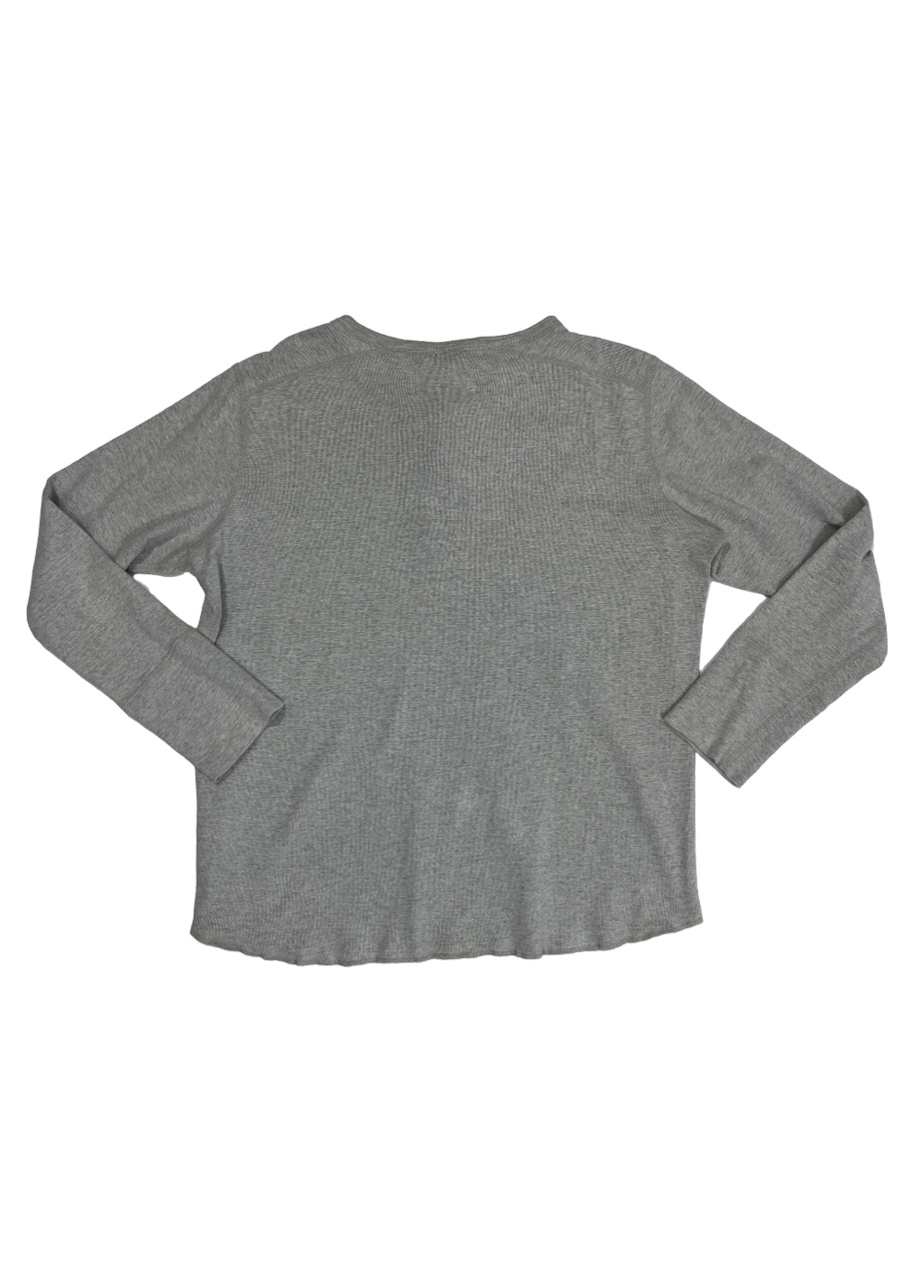 Long Sleeve Slub Henley T-Shirt Light Grey / Size L