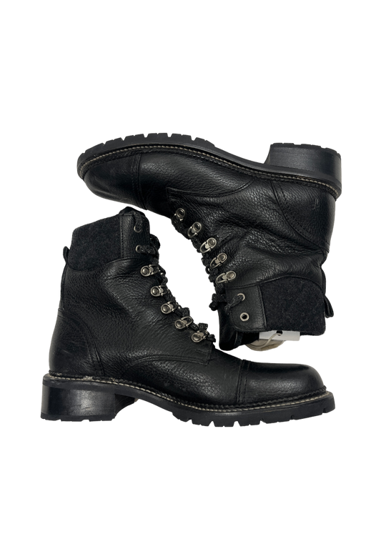 Samantha Lace Up Hiker Boot Black / Size 9.5