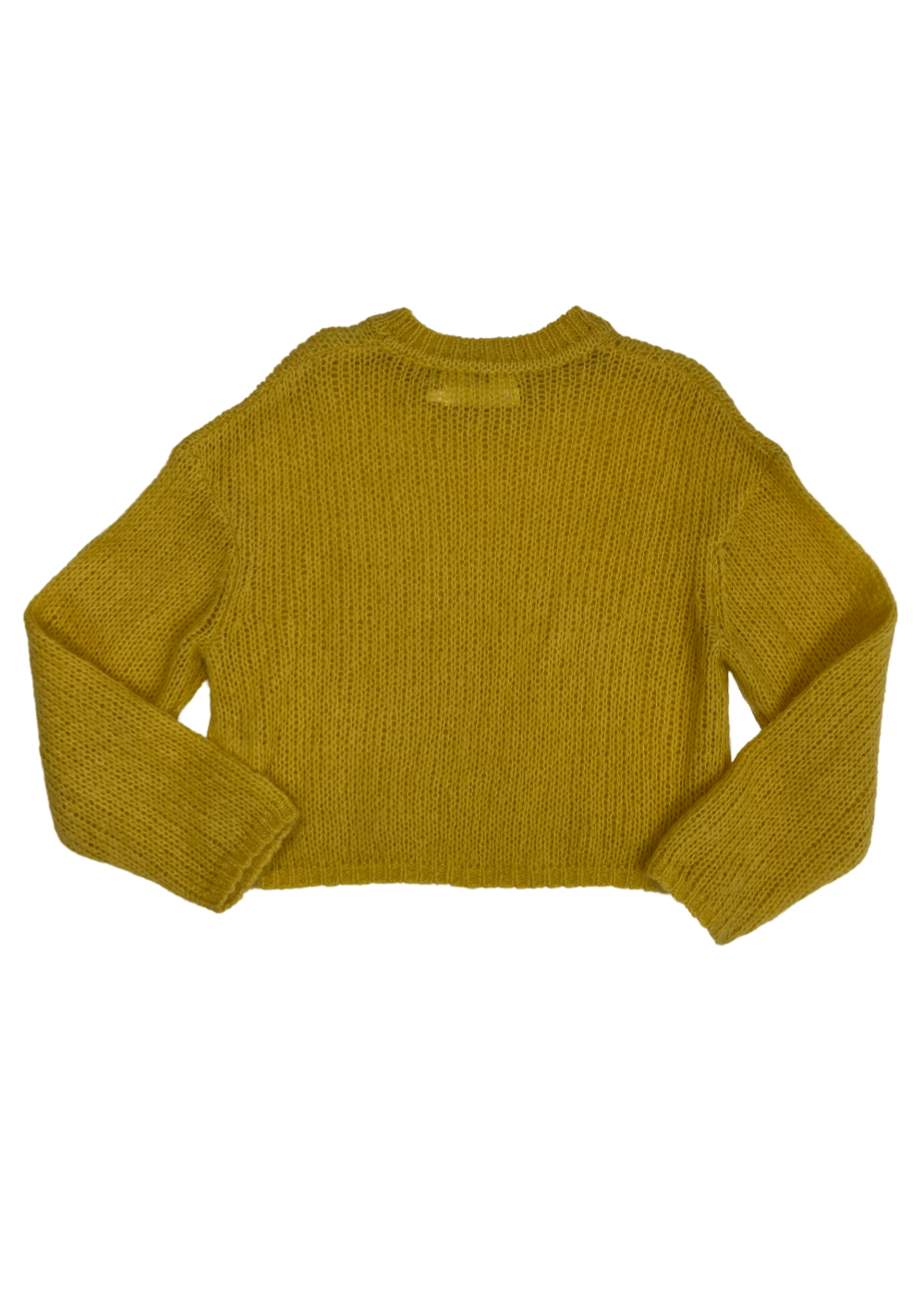 Yellow Mohair Knit Sweater / Size S