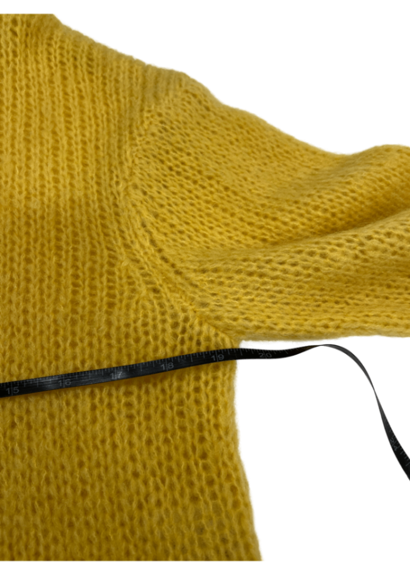 Yellow Mohair Knit Sweater / Size S