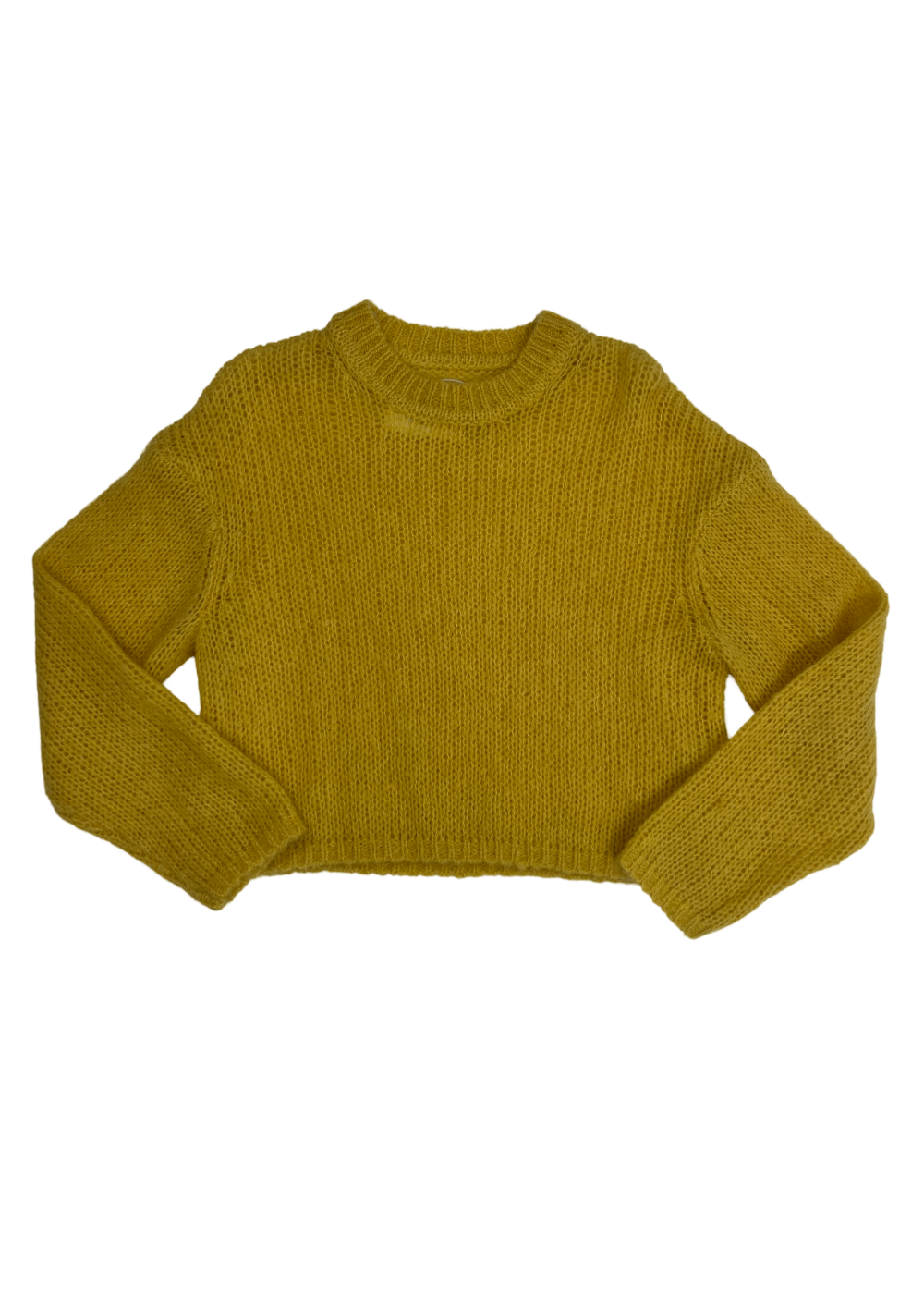 Yellow Mohair Knit Sweater / Size S