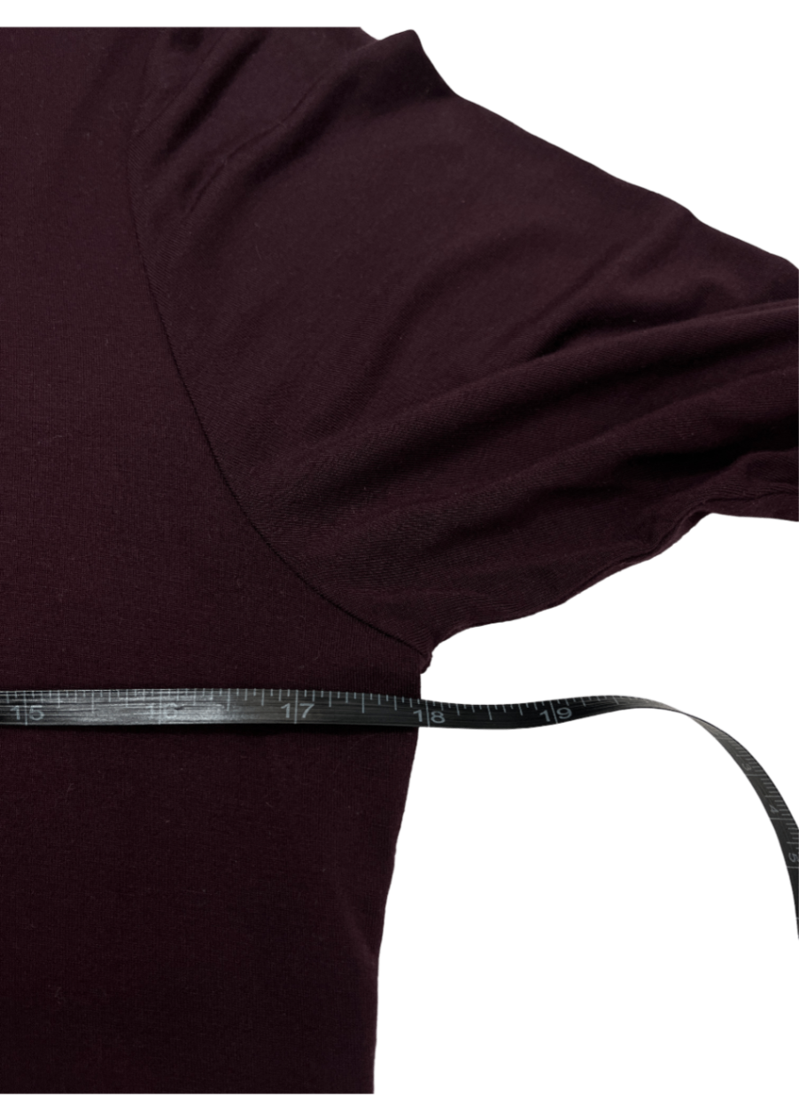 Long Sleeve Modal Scoop Neck T-Shirt Maroon / Size 3 (L)