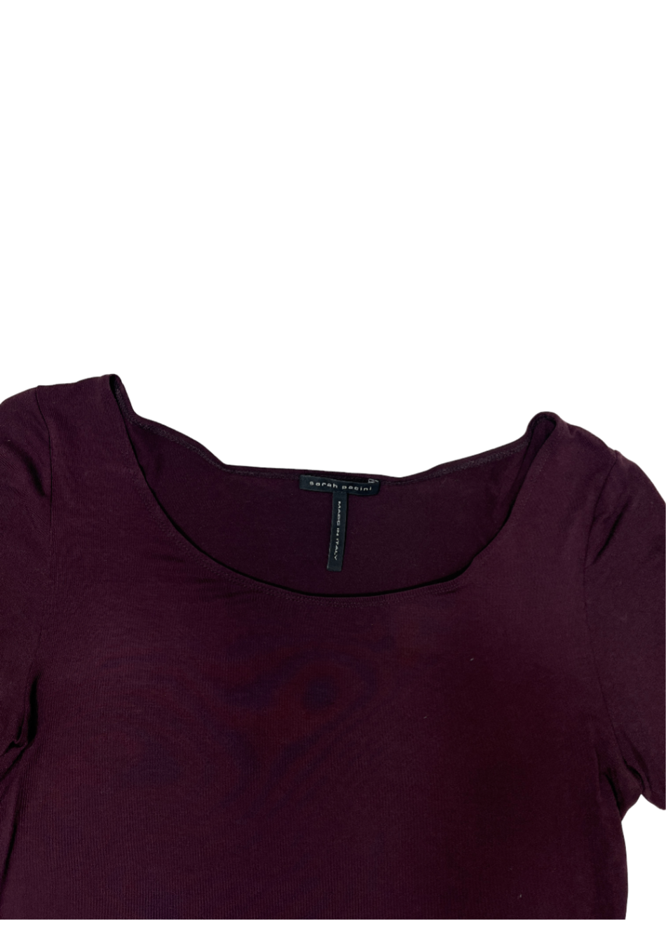 Long Sleeve Modal Scoop Neck T-Shirt Maroon / Size 3 (L)