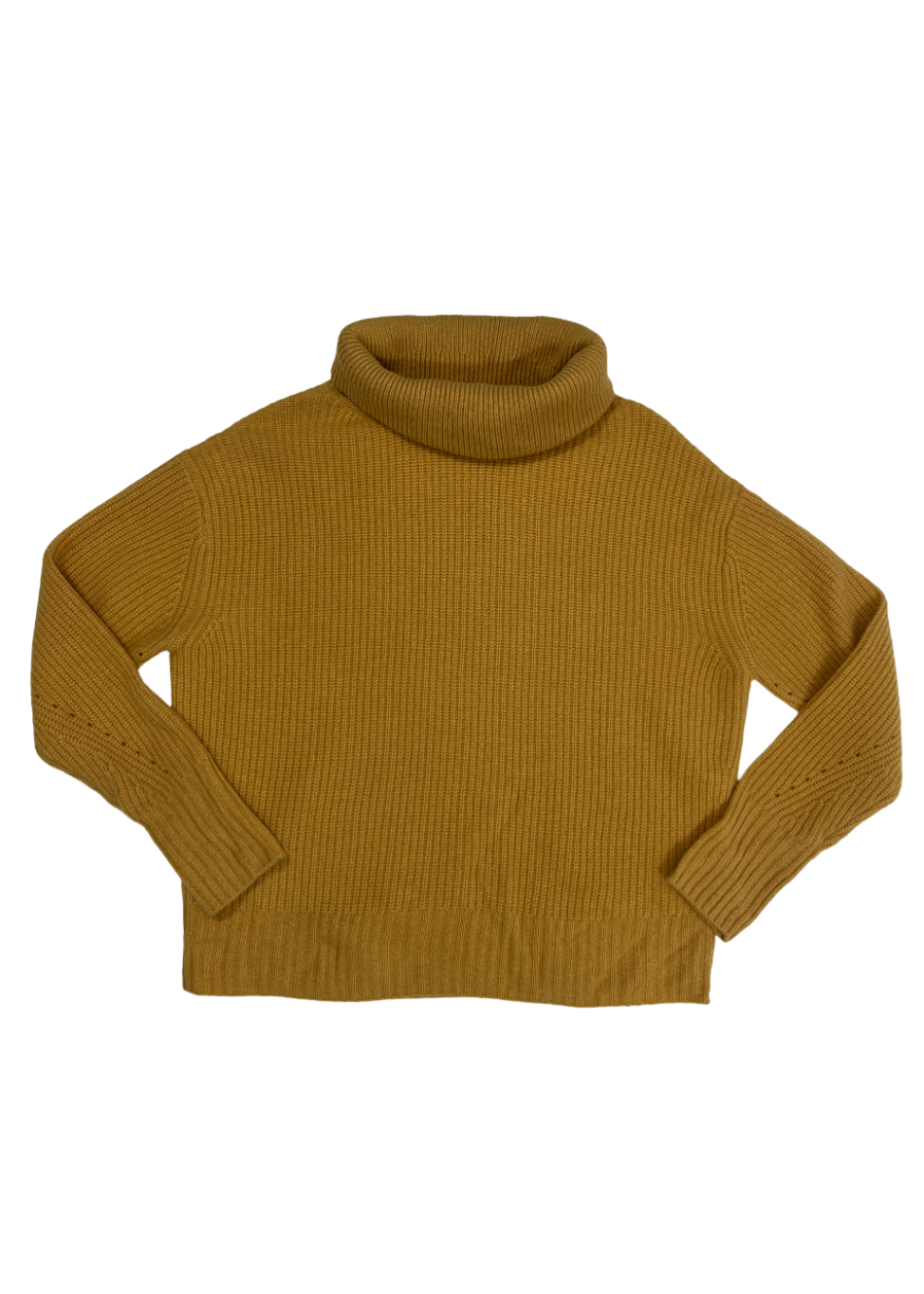 Cashmere Luxe Ribbed Turtleneck Sundial / Size S