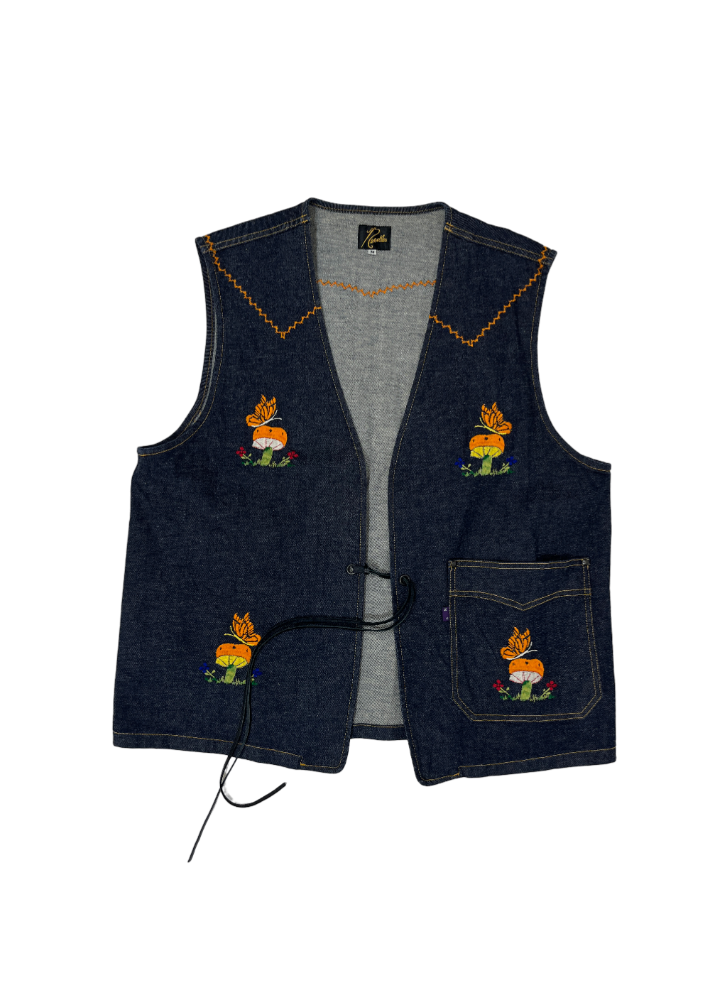 P&M Embroidered Vest Indigo / Size M