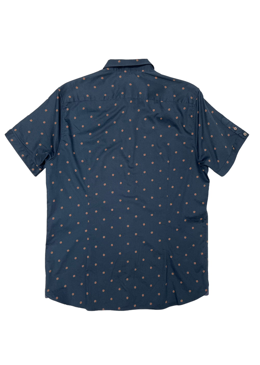 Short Sleeve Floral Pattern Shirt Navy / Size L