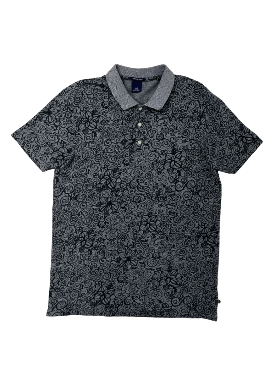 Floral Cotton Polo Grey / Size L