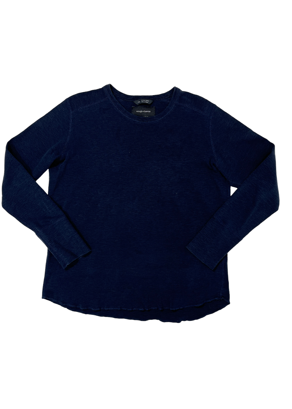 Long Sleeve Slub T-Shirt Navy / Size L