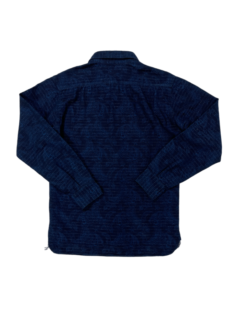 Japanese Indigo Jacquard Paisley Shirt / Size 40